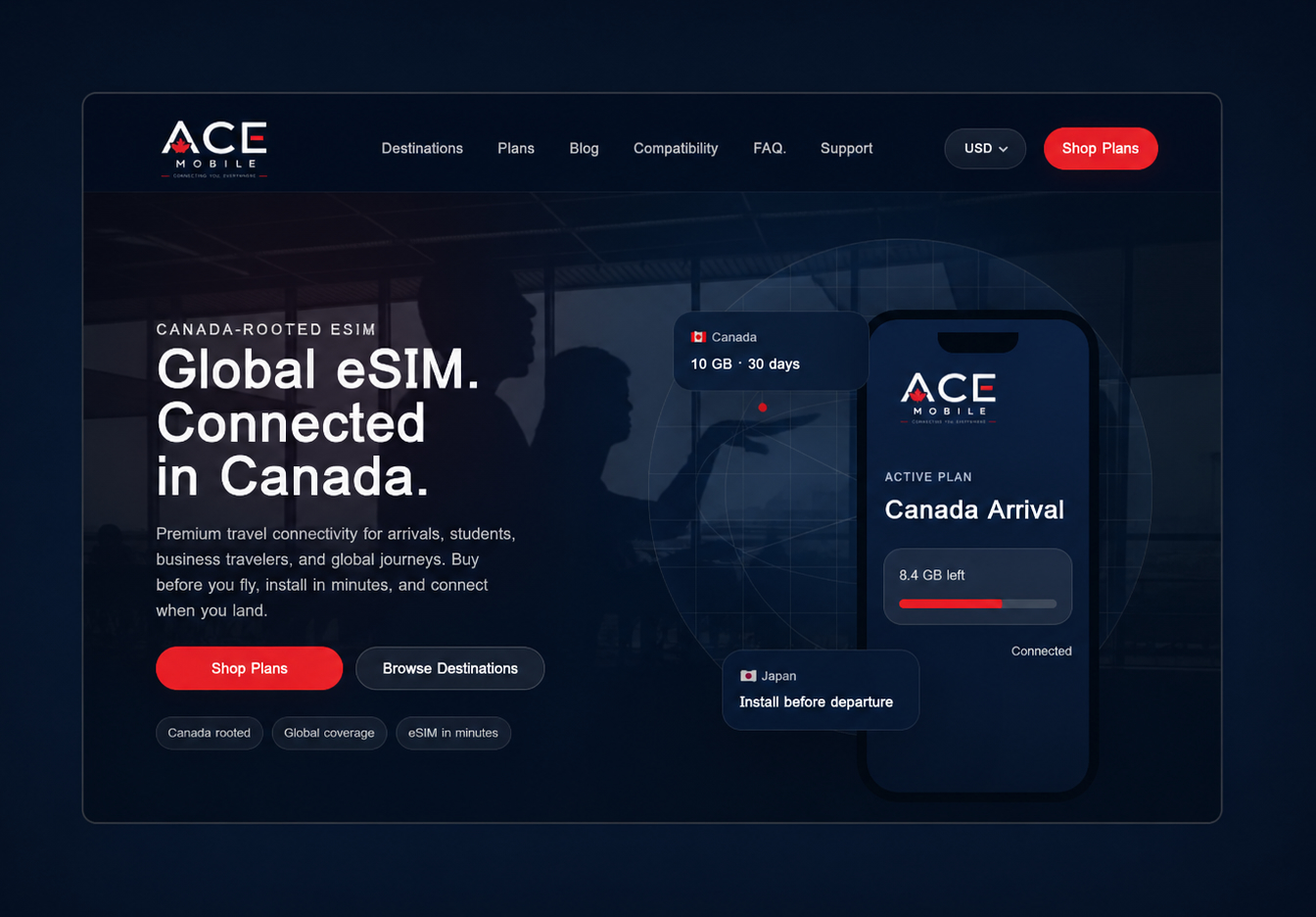 ACE Mobile — Canada-rooted global eSIM brand built by ACE Engine
